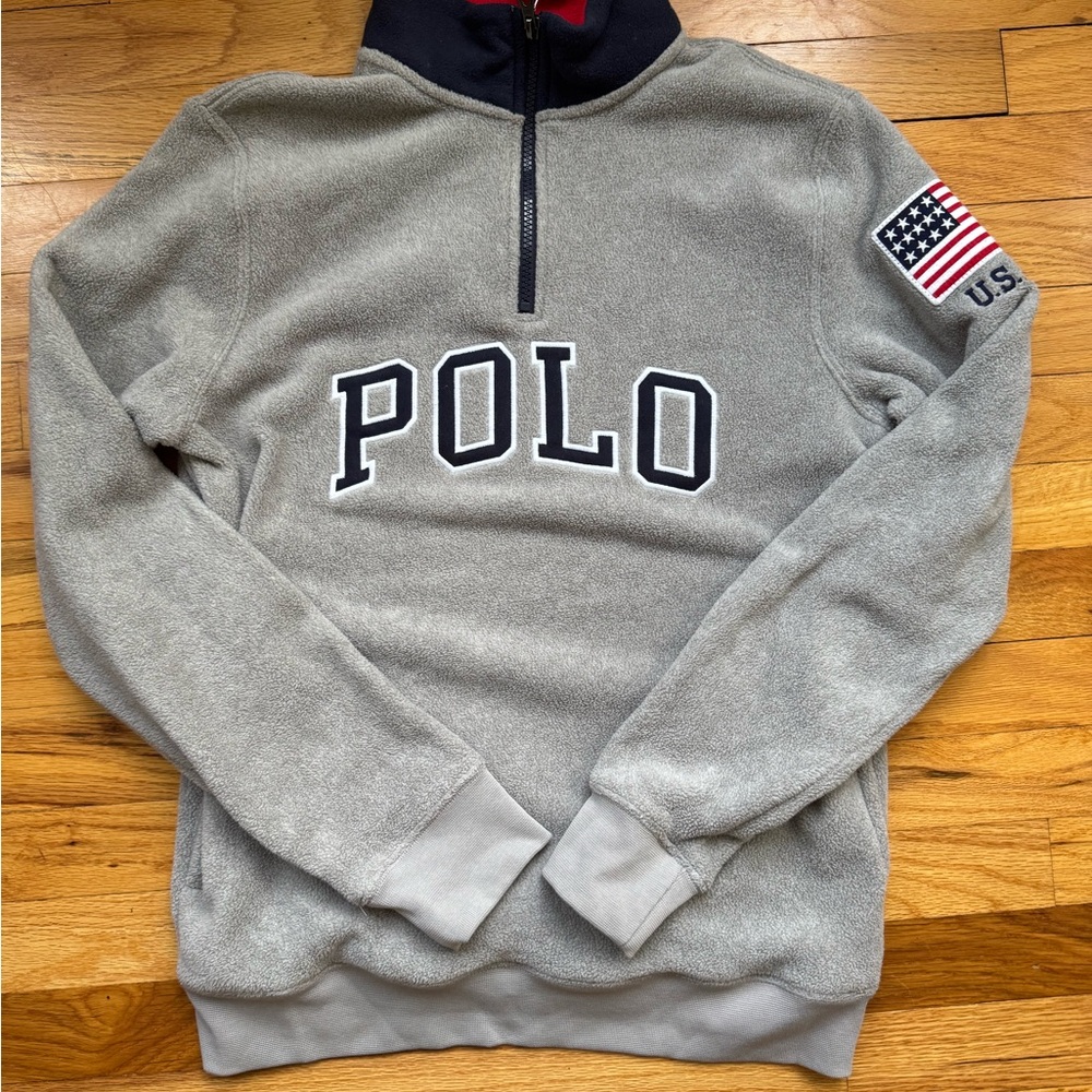 Polo by Ralph Lauren Gray Zip Up Sweater